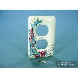   Pattern Porcelain Receptacle Wallplate Duplex Outlet Cover 89503 FLY