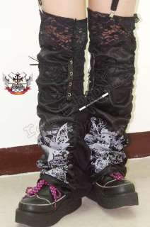 Gothic Punk Bubble BLOOMER+Corset Leg Warmer Suspender  