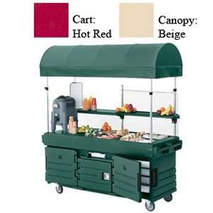  Hot Red Cambro CamKiosk KVC854C Vending Cart with 4 Pan 