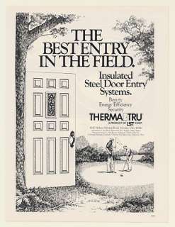 1979 Therma Tru Steel Door Sylvania Ohio Golfing art Ad  