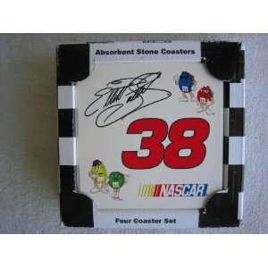  Elliot Sadler #38 NASCAR Absorbent Stone Coasters   Four 