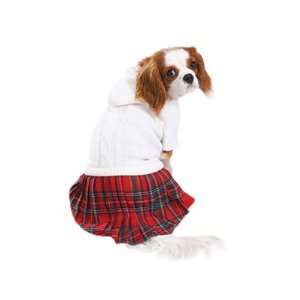  Casual Canine Back to School Jumper Red Plaid & White 