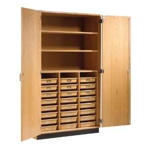  Woodcrafts 351 4822 Oak Wood Tote Tray and Shelving Storage Cabinet 