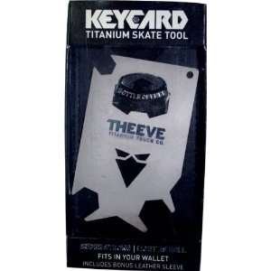  Theeve Titanium Key Card Tool Silver Skate Tools Sports 