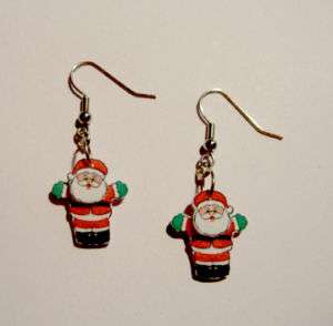 Christmas Holiday Santa Claus Wiggle Head Earrings  