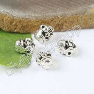 40pcs Tibetan silver Belial face spacer beads H0163  