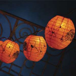 Bethany Lowe Spooky Spider Paper Lanterns with Lights  