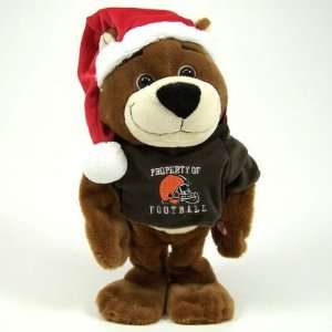  CLEVELAND BROWNS MUSICAL DANCING CHRISTMAS TEDDY BEAR TOY 