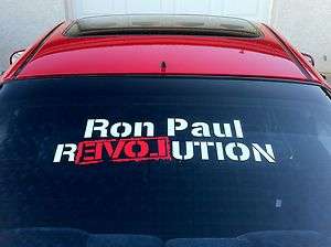 Ron Paul REVOLUTION large car truck vinyl window sticker decal liberty 