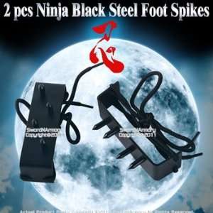  2 pcs Ninja Gear Black Steel Foot Spikes Claw Sports 