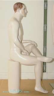 New 5H Skintone Male Sitting Mannequin Torso Form SF2  