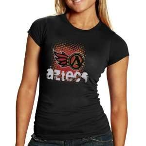  San Diego State Aztecs Ladies Black Logo Matrix T shirt 