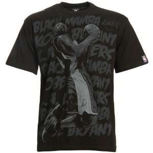 Los Angeles Lakers Black Kobe Bryant Jump T shirt  Sports 