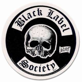   Zakk Wylde Black Label Society BLS SKULL Round Sticker Decal Clothing