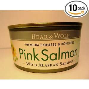 Bear & Wolf Pink Salmon 6 Oz Can (Pack Grocery & Gourmet Food