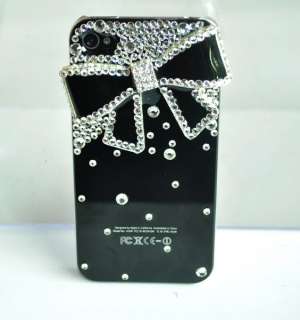 Luxury Diamond Crystal Bowknot Hard Case Cover Skin For iPhone 4 4G 4S 