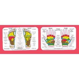  Reflexology Hand and Foot Wallet Chart Health & Personal 