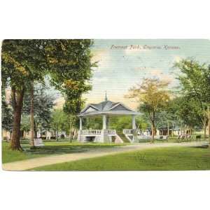    1908 Vintage Postcard Fremont Park Emporia Kansas 
