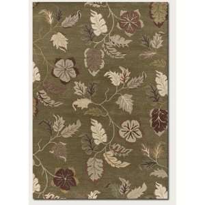   13 Area Rug Hand Crafted Floral Pattern in Jade