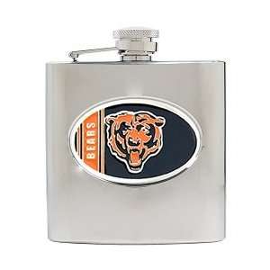  CHICAGO BEARS Stainless Steel Oval Hip Flask Sports 