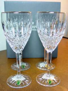 Waterford Crystal GOLDEN CASTLEMAINE Goblets Set/4 NEW  