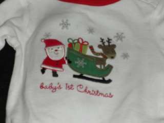 NWT Carters BABYs 1ST CHRISTMAS First Bodysuit Pants 3  