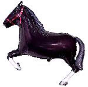Black Horse 42 Mylar Balloon Pony Farm Polo Western Rodeo Birthday 