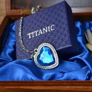 Big Titanic Heart of the Ocean necklace + 2 ship tickets  Pendant 