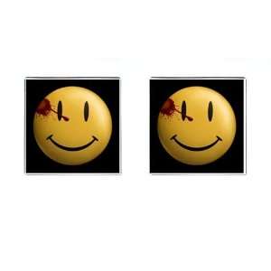  Watchmen Smiley Face Set of 2 Square Cufflinks b 