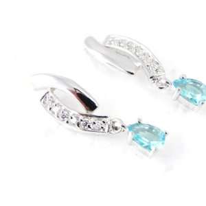  Earrings silver Celestina blue silvery. Jewelry