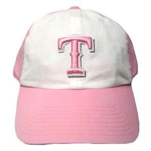 MLB TEXAS RANGERS PINK GIRL WOMEN LADY HAT CAP NEW ADJ  