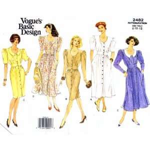  Vogue 2482 Sewing Pattern Womens Blouson Dress Straight 