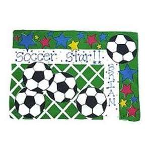    Soccer Personalized Pillowcase   Primary Colors