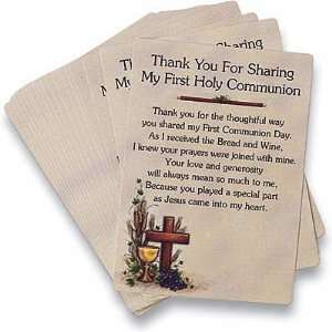  Thank You First Communion Prayer Cards