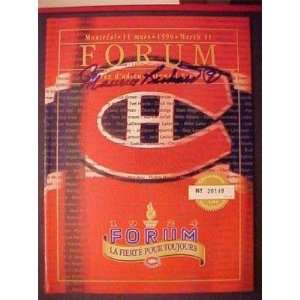  Maurice Richard Montreal Canadiens signed Forum program 