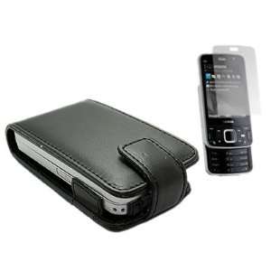   Cover Skin & LCD Screen Protector For Nokia N96   Black Electronics