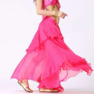Hot New Dancing Costumes Belly Dance Spiral Skirt 3 layers circle 9 
