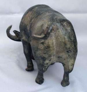 Indonesia) Large Water Buffalo Bronze/Brass Animal Statue 19th 
