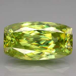 15ct.100%NATURAL ITENSE GREEN SPHENE WITH RAINBOW SPARK AAA  