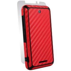  ZTE Score X500 X 500 Cell Phone Red Carbon Fiber Texture Full Body 