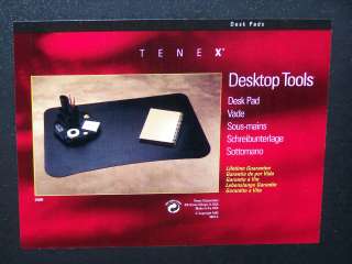 New Black Desk Pad Tenex #25990 Desktop Accessories  