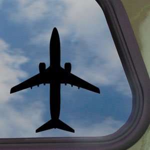  Boeing 737 800 Jet Airliner Black Decal Window Sticker 