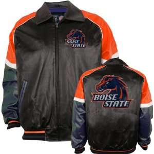  Boise State Broncos Varsity Faux Leather Jacket Sports 