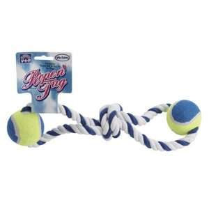   Vo Toys Rope N Tug Figure 8 Dog Toy with 2 Tennis Balls