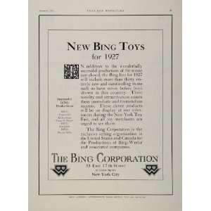  1926 Ad Bing Toys Typewriter Kiddyphone Bing O Phone 