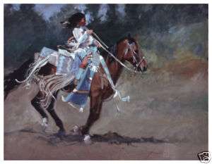 Native American Rider Giclee Print B.J.Billups  