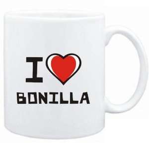 Mug White I love Bonilla  Last Names 