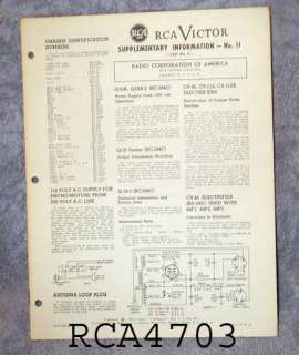 RCA Service Data Manual 1947, Radio & Phonograph CHOICE  