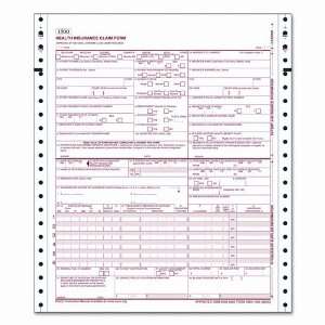  TOPS 50122R Cms 1500 Claim Forms Without Sensor Bar 