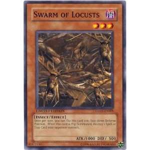  Swarm of Locusts Yugioh GX Common GLD1 EN009 Toys & Games